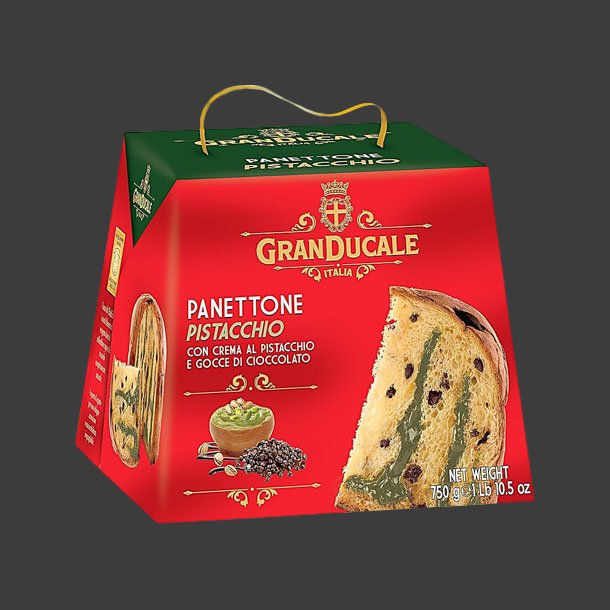 Panettone med Pistaciecreme &amp; Chokoladeperler 750g.