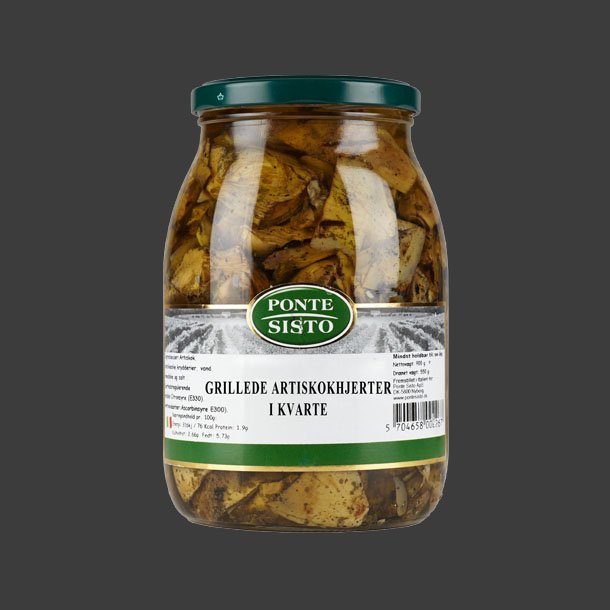 Grillede Artiskokhjerter i Kvarte 900g.
