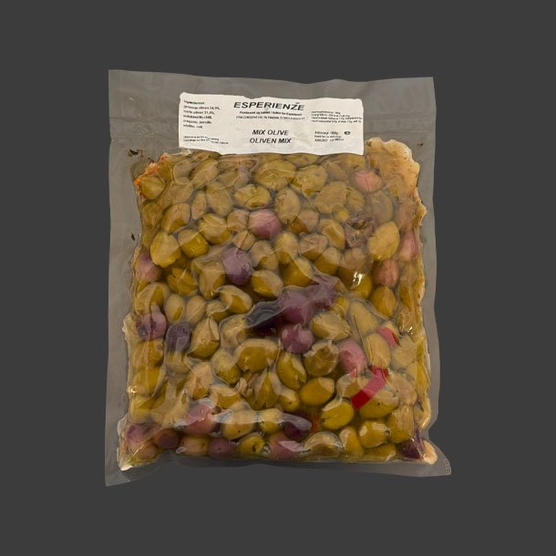 Sicilienske Oliven Mix med Sten 1kg.