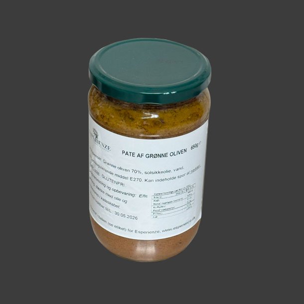 Tapenade af Grnne Oliven 650g.